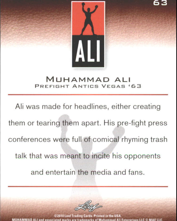 2011 Leaf Muhammad Ali Boxing Card Pick - Picture 23 of 53
