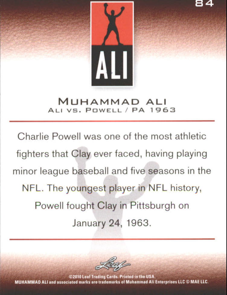2011 Leaf Muhammad Ali Boxing Card Pick - Picture 41 of 53