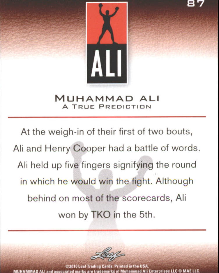 2011 Leaf Muhammad Ali Boxing Card Pick - Picture 43 of 53