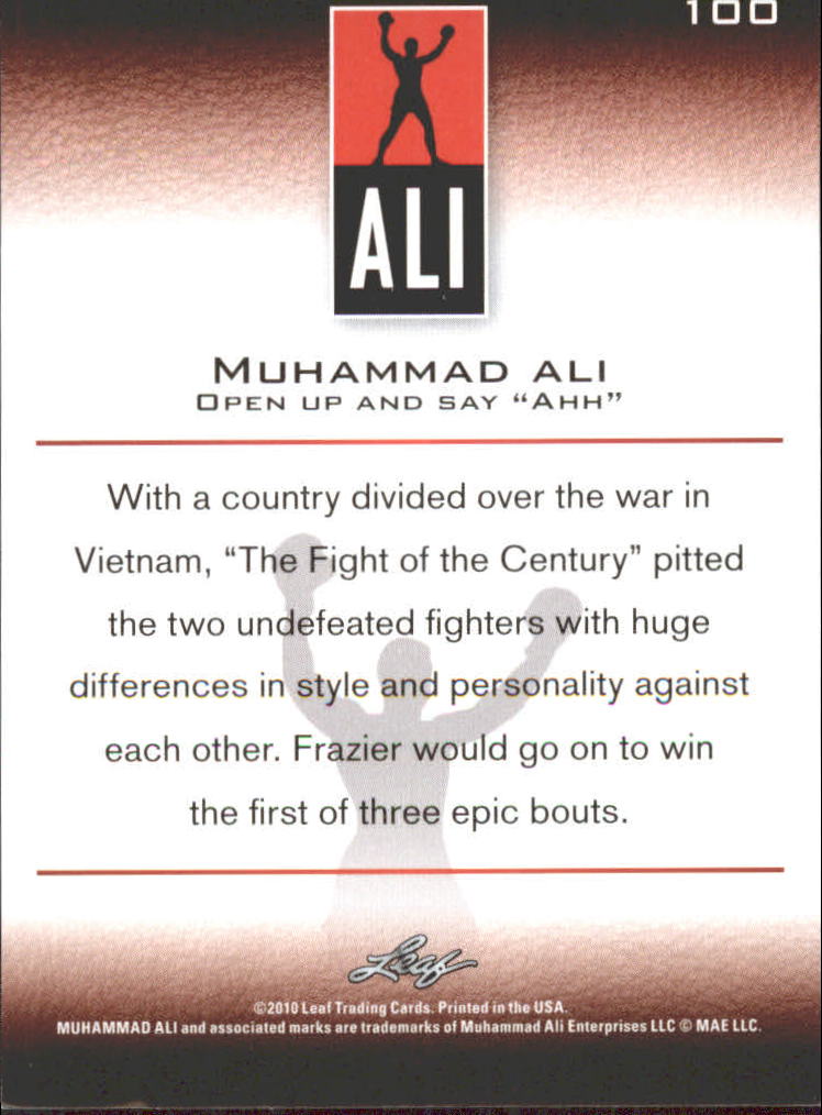 2011 Leaf Muhammad Ali Boxing Card Pick - Picture 53 of 53