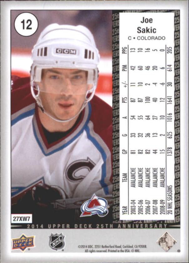 B0487- 2014 Upper Deck 25th Anniversary #s 1-150+ -You Pick- 15+ FREE US SHIP