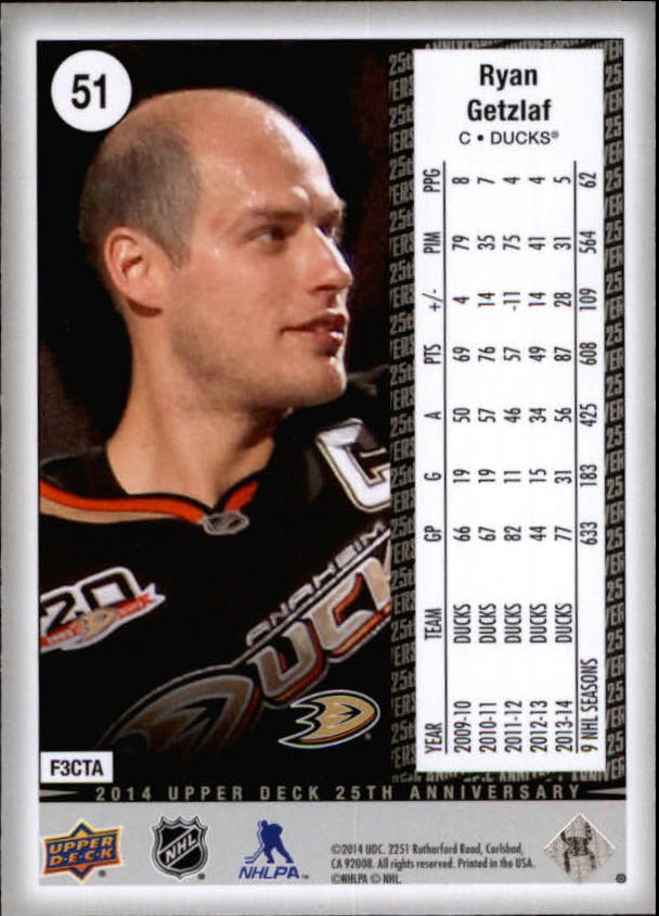 B0487- 2014 Upper Deck 25th Anniversary #s 1-150+ -You Pick- 15+ FREE US SHIP