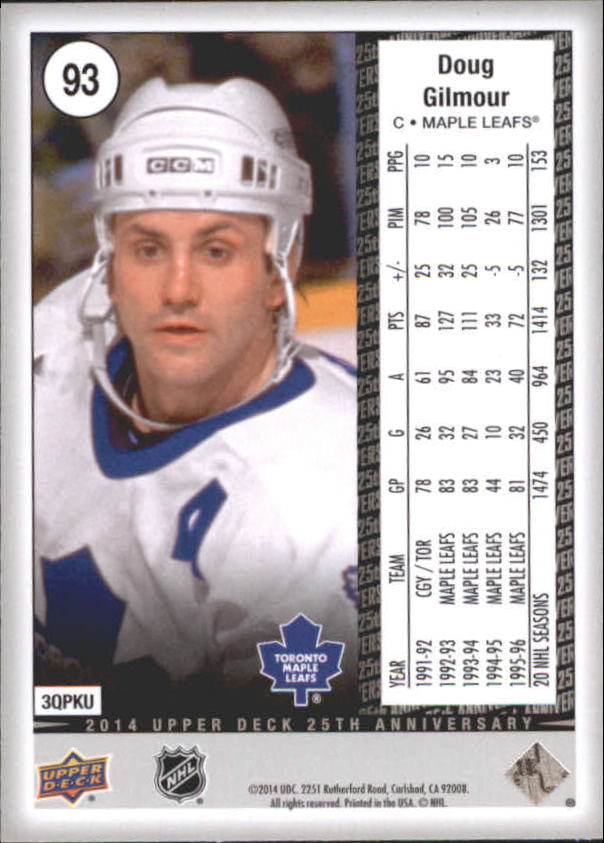 B0487- 2014 Upper Deck 25th Anniversary #s 1-150+ -You Pick- 15+ FREE US SHIP