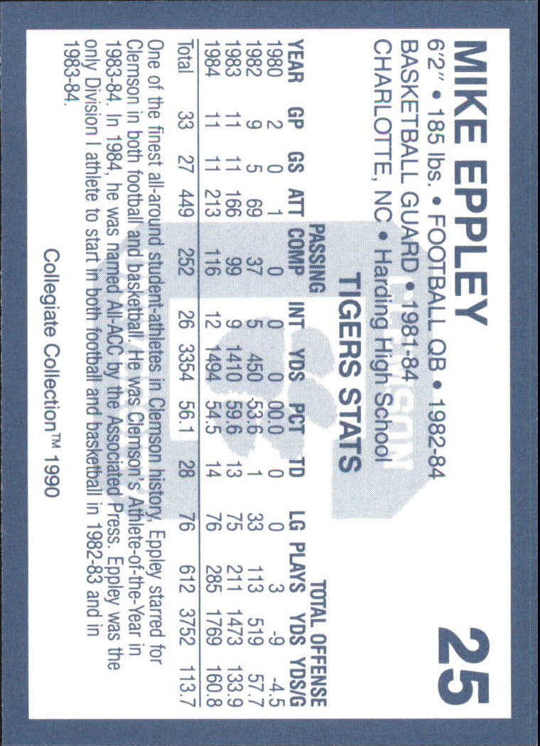 A9504- 1990-91 Clemson Collegiate Collection 1-200 -You Pick- 15+ FREE US SHIP - Picture 49 of 395