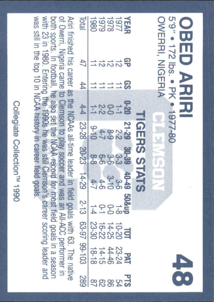 A9504- 1990-91 Clemson Collegiate Collection 1-200 -You Pick- 15+ FREE US SHIP - Picture 95 of 395