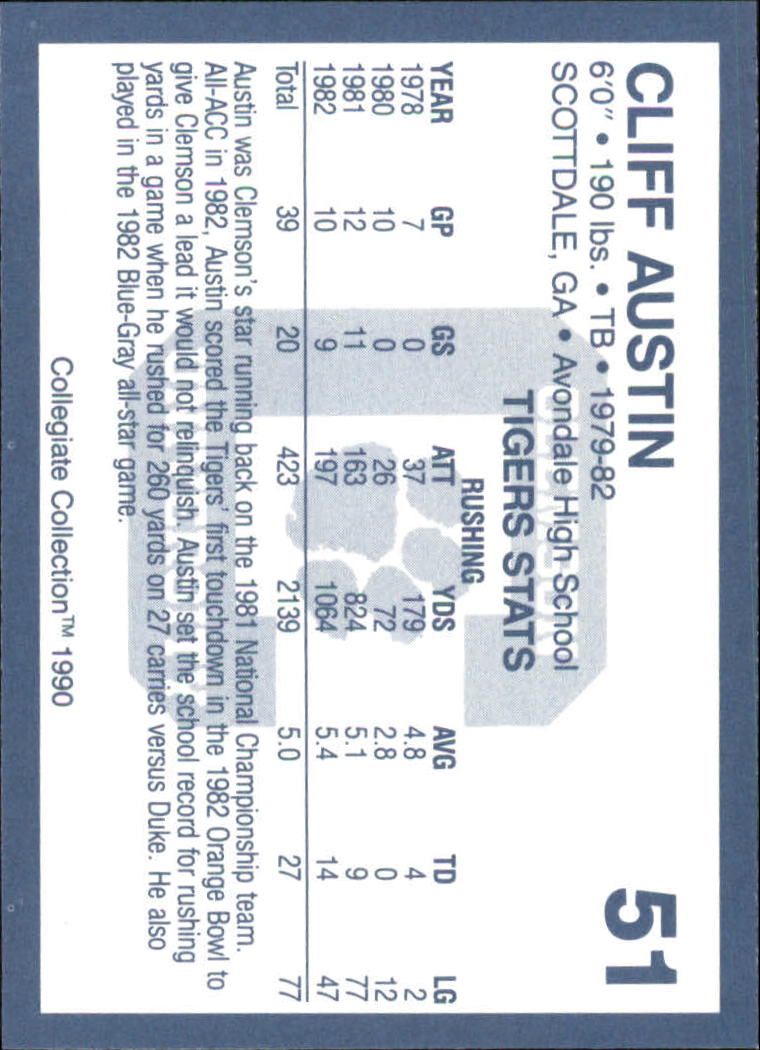 A9504- 1990-91 Clemson Collegiate Collection 1-200 -You Pick- 15+ FREE US SHIP - Picture 101 of 395