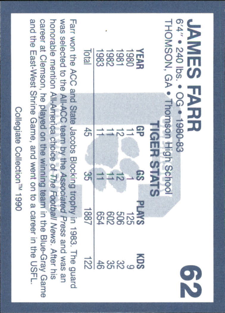 A9504- 1990-91 Clemson Collegiate Collection 1-200 -You Pick- 15+ FREE US SHIP - Picture 123 of 395