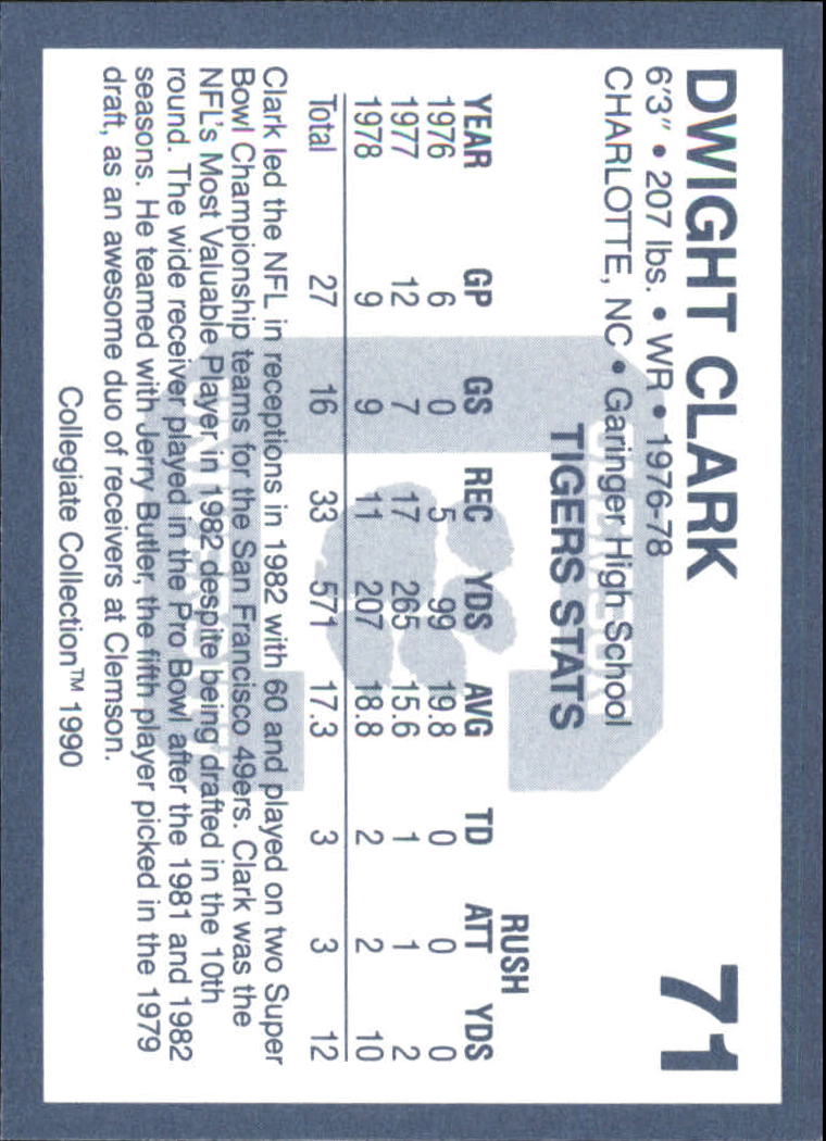 A9504- 1990-91 Clemson Collegiate Collection 1-200 -You Pick- 15+ FREE US SHIP - Picture 139 of 395
