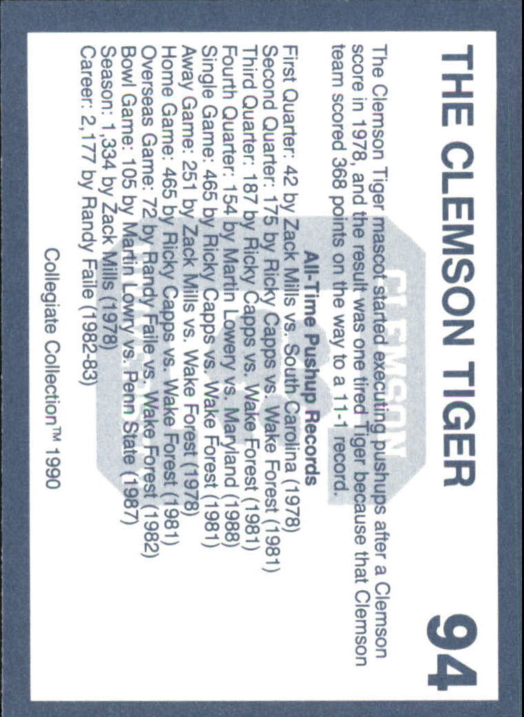 A9504- 1990-91 Clemson Collegiate Collection 1-200 -You Pick- 15+ FREE US SHIP - Picture 185 of 395