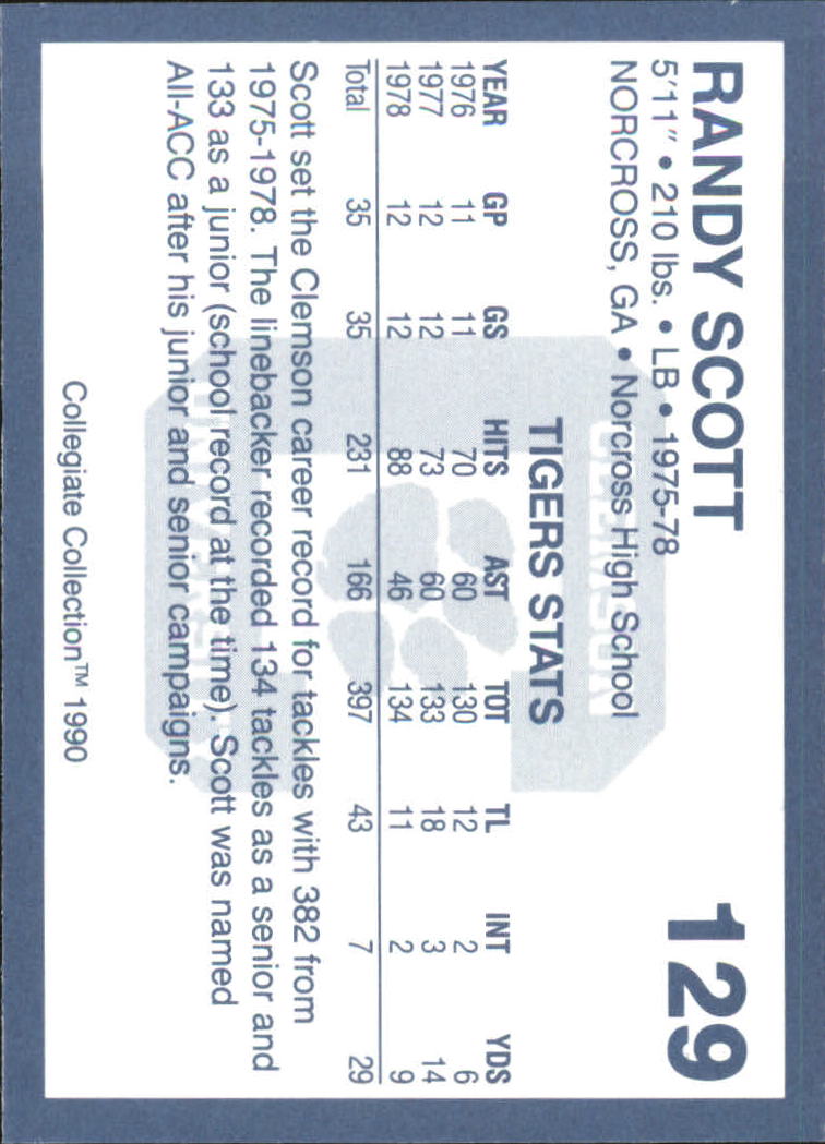 A9504- 1990-91 Clemson Collegiate Collection 1-200 -You Pick- 15+ FREE US SHIP - Picture 253 of 395