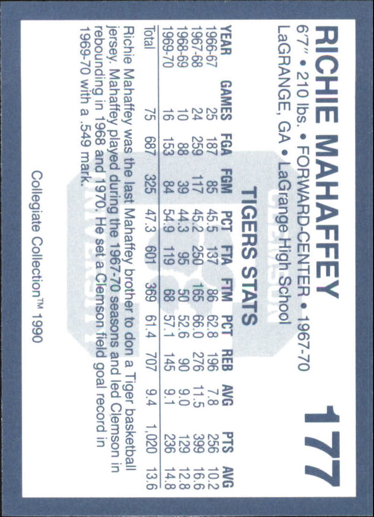 A9504- 1990-91 Clemson Collegiate Collection 1-200 -You Pick- 15+ FREE US SHIP - Picture 349 of 395