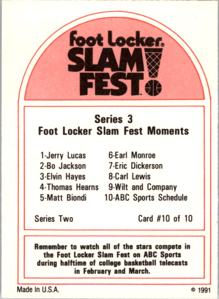 1991 Foot Locker Slam Fest Multi-Sport Cards - Picture 41 of 57