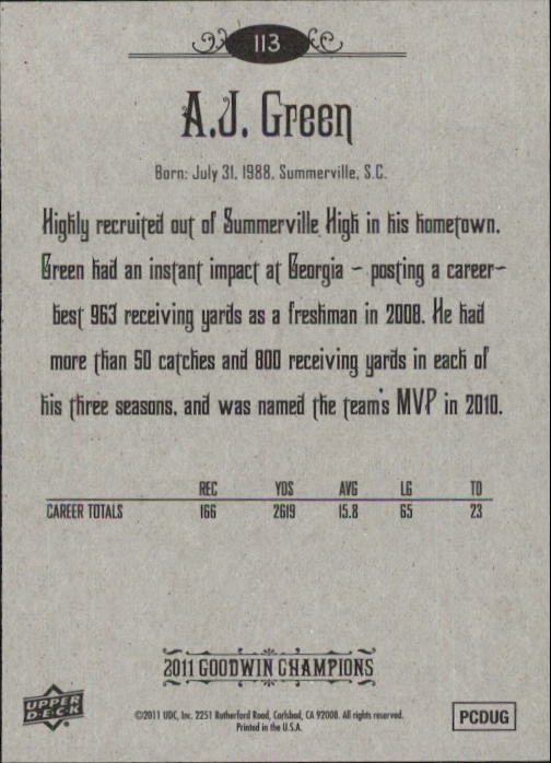 2011 Upper Deck Goodwin Champions Trading Card Pick - Picture 202 of 357