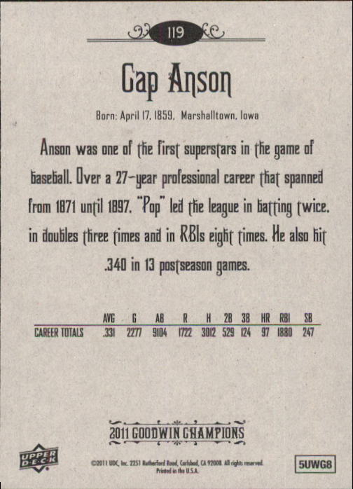 2011 Upper Deck Goodwin Champions Trading Card Pick - Picture 214 of 357