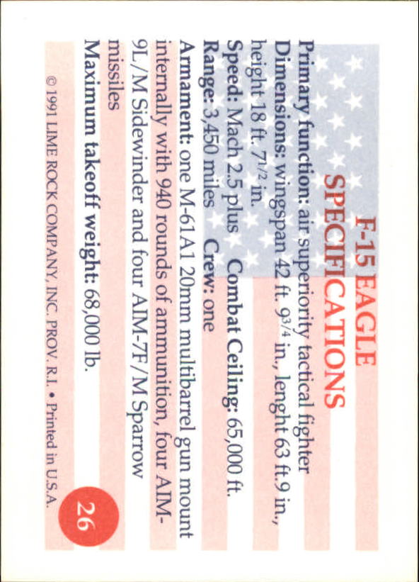B0489- 1991 Heroes of the Persian Gulf Cards 1-110 -You Pick- 10+ FREE US SHIP - Picture 53 of 221