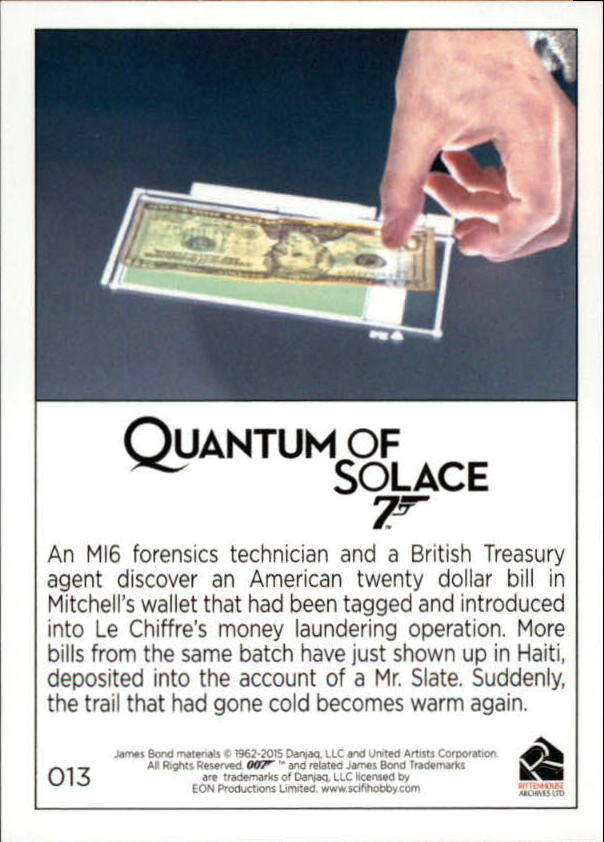 James Bond Archives Quantum of Solace Gold Parallel You Pick Single Cards #1-90 