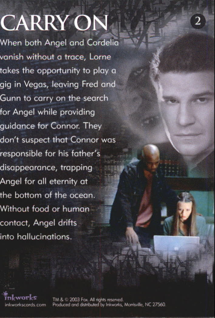 SEASON FOUR 2003 ANGEL CHASE CARDS PICK ONE 