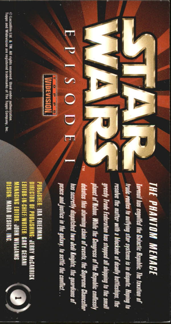 B0310- 1999 Star Wars Episode One Widevision Cards -You Pick- 15+ DARMOWA WYSYŁKA Z USA - Zdjęcie 3 z 161