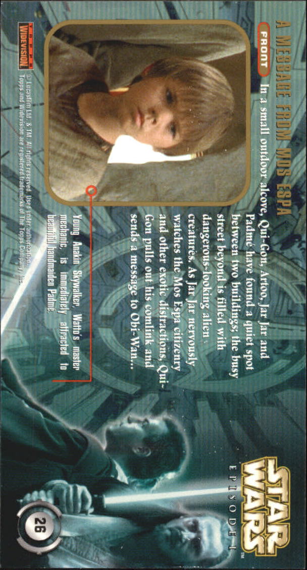 B0310- 1999 Star Wars Episode One Widevision Cards -You Pick- 15+ DARMOWA WYSYŁKA Z USA - Zdjęcie 53 z 161