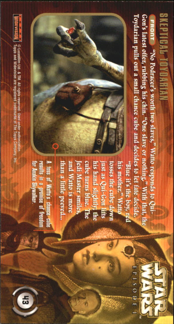 B0310- 1999 Star Wars Episode One Widevision Cards -You Pick- 15+ DARMOWA WYSYŁKA Z USA - Zdjęcie 87 z 161