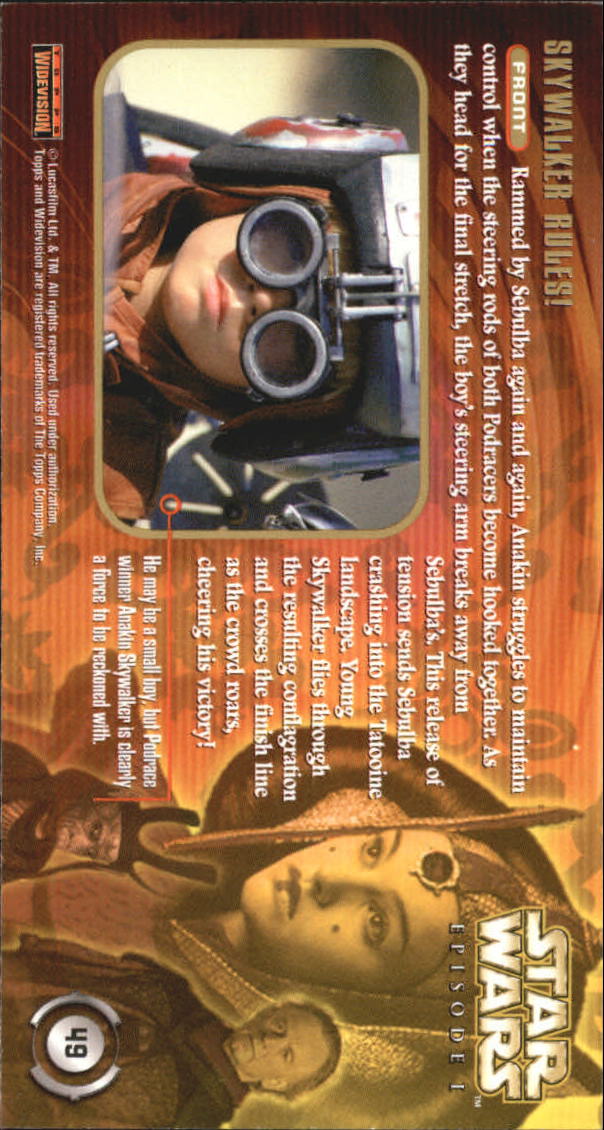 B0310- 1999 Star Wars Episode One Widevision Cards -You Pick- 15+ DARMOWA WYSYŁKA Z USA - Zdjęcie 99 z 161