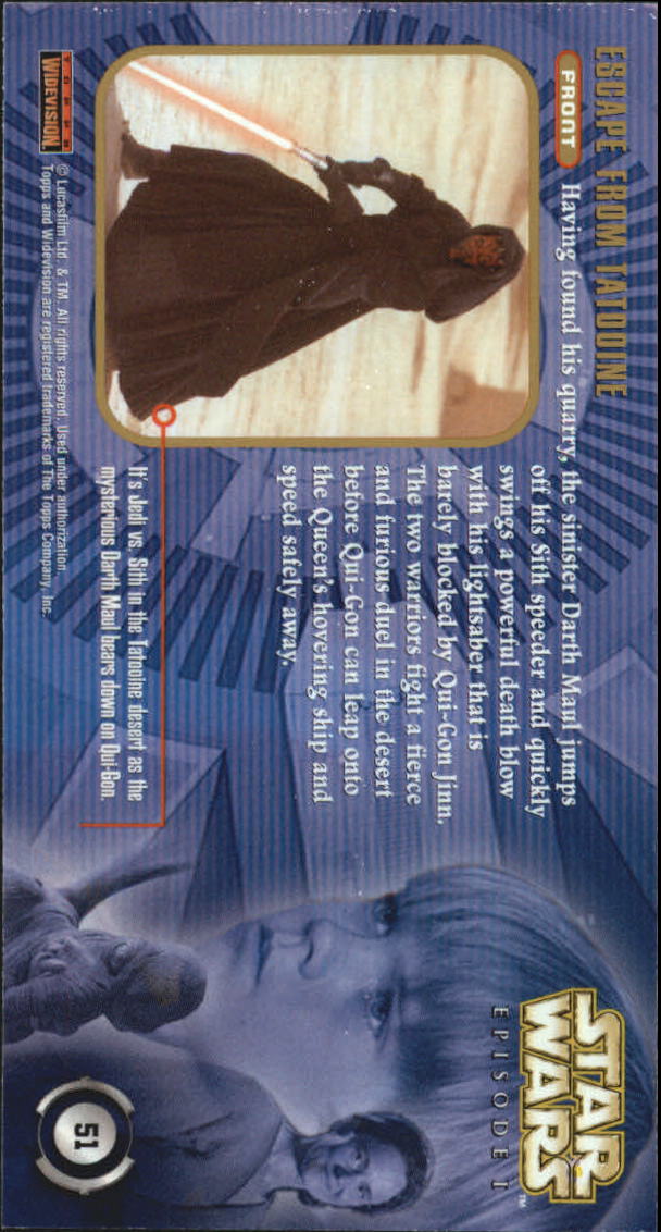 B0310- 1999 Star Wars Episode One Widevision Cards -You Pick- 15+ DARMOWA WYSYŁKA Z USA - Zdjęcie 103 z 161