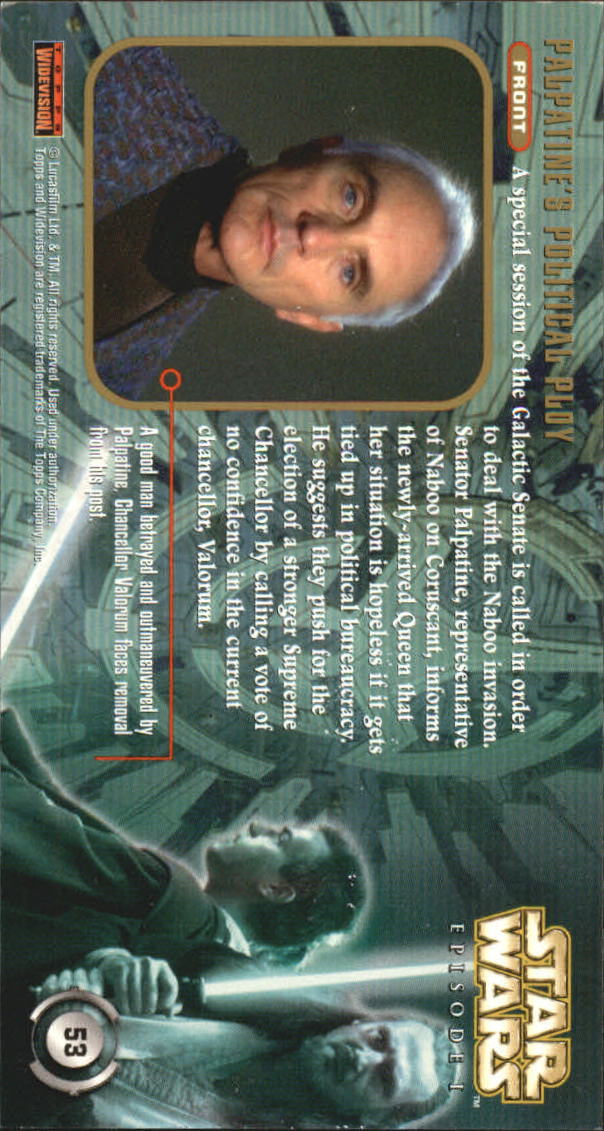B0310- 1999 Star Wars Episode One Widevision Cards -You Pick- 15+ DARMOWA WYSYŁKA Z USA - Zdjęcie 107 z 161