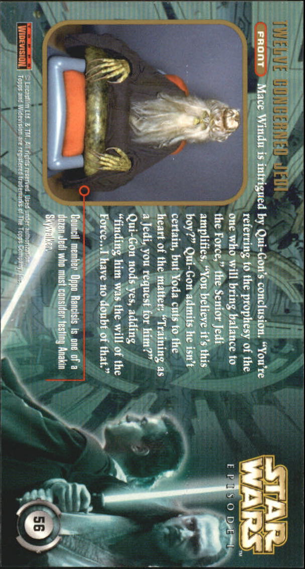 B0310- 1999 Star Wars Episode One Widevision Cards -You Pick- 15+ DARMOWA WYSYŁKA Z USA - Zdjęcie 113 z 161