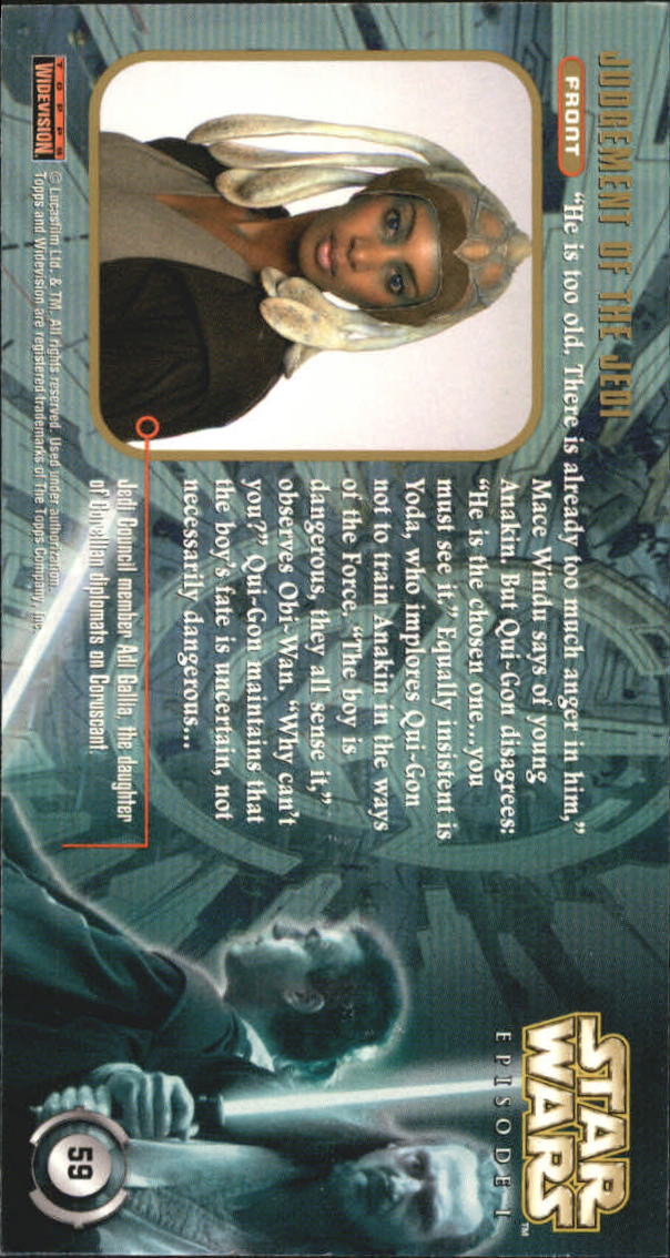 B0310- 1999 Star Wars Episode One Widevision Cards -You Pick- 15+ DARMOWA WYSYŁKA Z USA - Zdjęcie 119 z 161