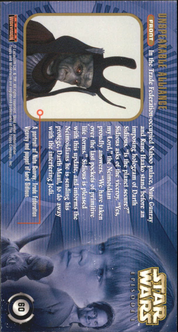 B0310- 1999 Star Wars Episode One Widevision Cards -You Pick- 15+ DARMOWA WYSYŁKA Z USA - Zdjęcie 121 z 161