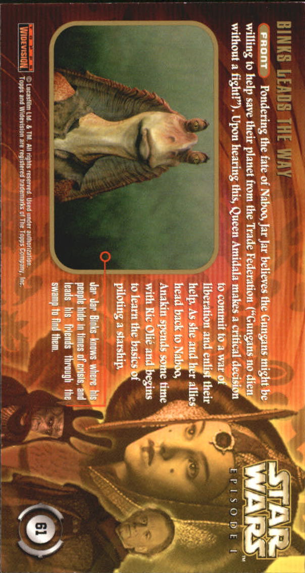 B0310- 1999 Star Wars Episode One Widevision Cards -You Pick- 15+ DARMOWA WYSYŁKA Z USA - Zdjęcie 123 z 161