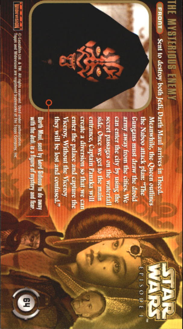 B0310- 1999 Star Wars Episode One Widevision Cards -You Pick- 15+ DARMOWA WYSYŁKA Z USA - Zdjęcie 129 z 161