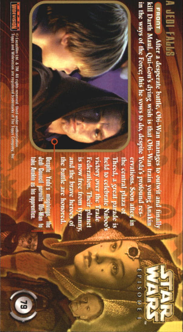 B0310- 1999 Star Wars Episode One Widevision Cards -You Pick- 15+ DARMOWA WYSYŁKA Z USA - Zdjęcie 159 z 161