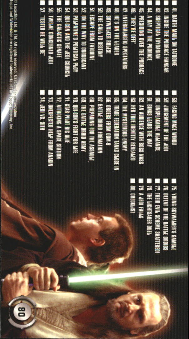 B0310- 1999 Star Wars Episode One Widevision Cards -You Pick- 15+ DARMOWA WYSYŁKA Z USA - Zdjęcie 161 z 161