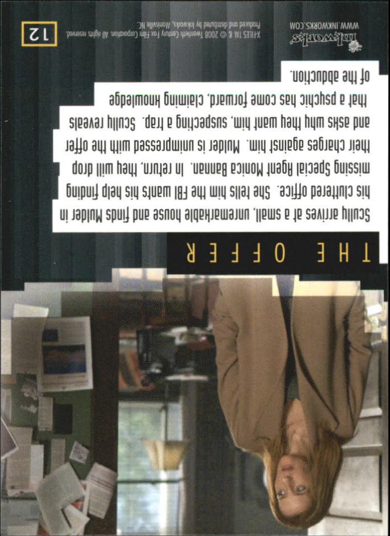 A5636- 2008 X-Files I Want to Believe Card #s 1-72 -You Pick- 15+ FREE US SHIP - Picture 21 of 133