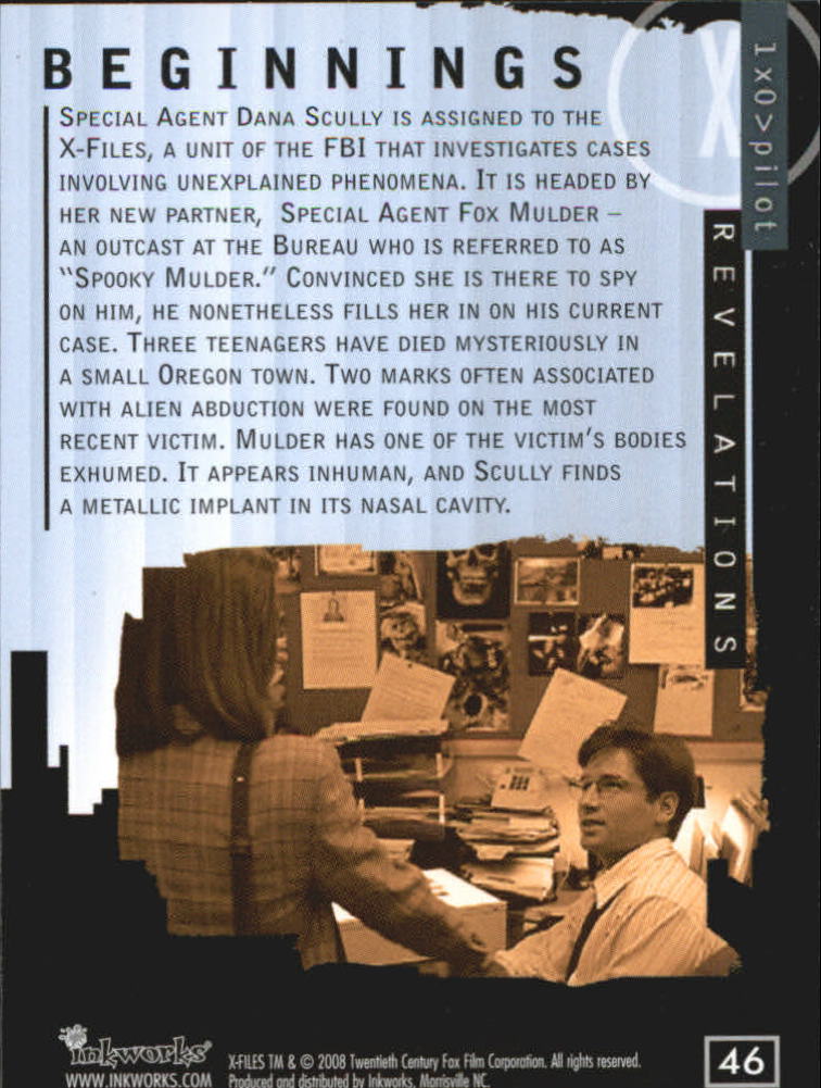 A5636- 2008 X-Files I Want to Believe Card #s 1-72 -You Pick- 15+ FREE US SHIP - Picture 87 of 133