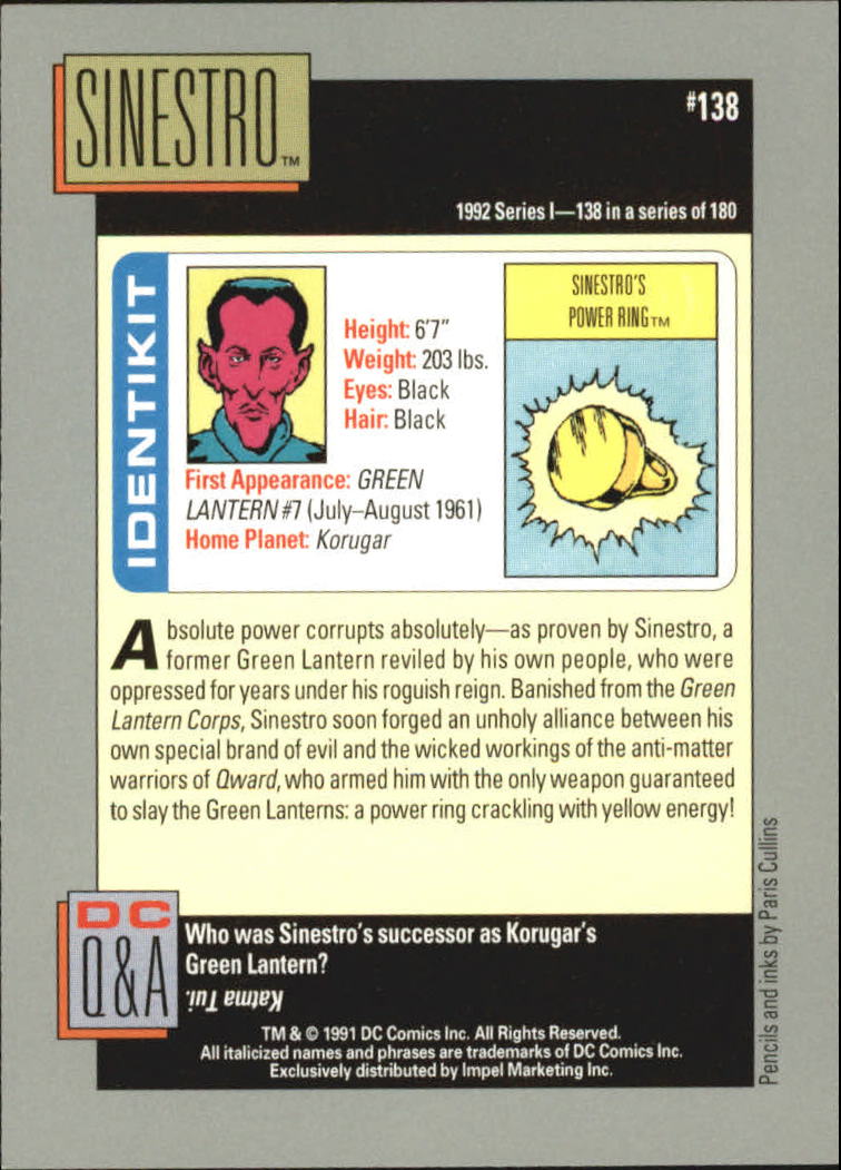 1992 dc comics trading cards