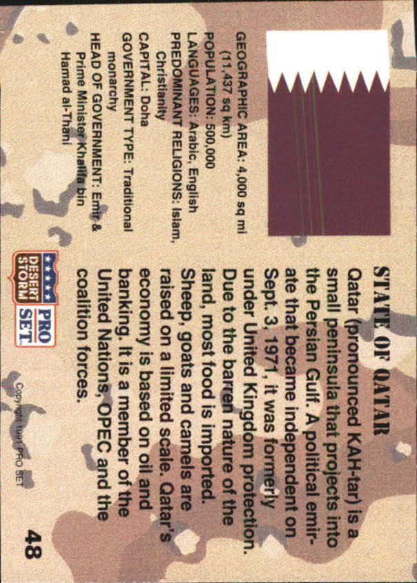 A8191- 1991 Desert Storm Pro Set Card #s 1-250 -You Pick- 10+ FREE US SHIP - Picture 81 of 439