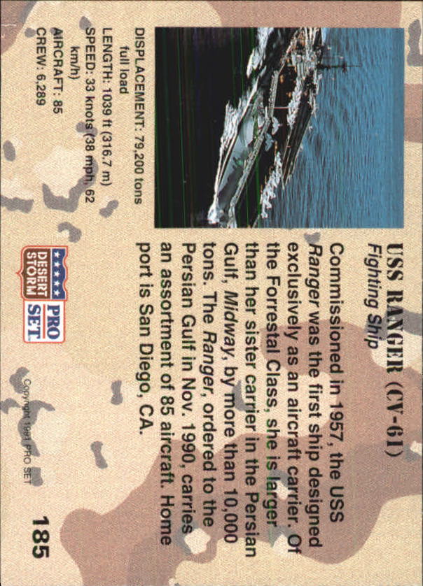A8191- 1991 Desert Storm Pro Set Card #s 1-250 -You Pick- 10+ FREE US SHIP - Picture 315 of 439