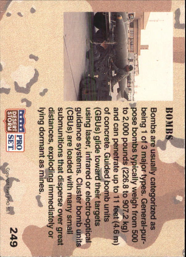 A8191- 1991 Desert Storm Pro Set Card #s 1-250 -You Pick- 10+ FREE US SHIP - Picture 439 of 439