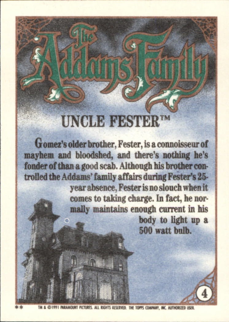 B2070- 1991 The Addams Family Cards 1-99 +Stickers -You Pick- 15+ FREE US SHIP - Picture 7 of 185