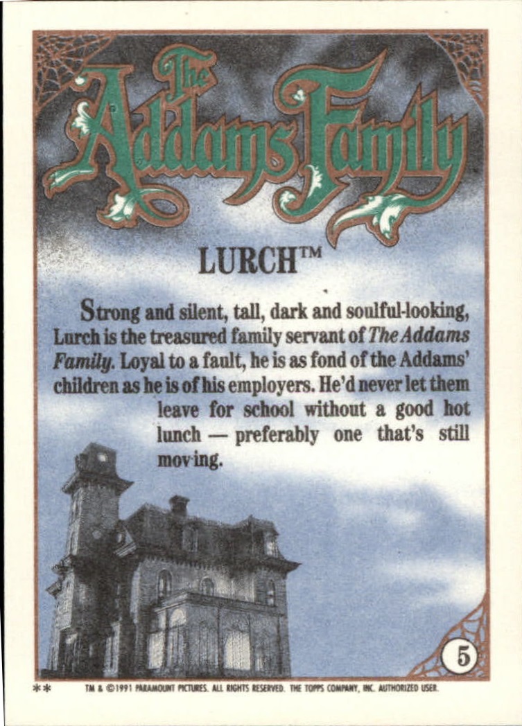 B2070- 1991 The Addams Family Cards 1-99 +Stickers -You Pick- 15+ FREE US SHIP - Picture 9 of 185