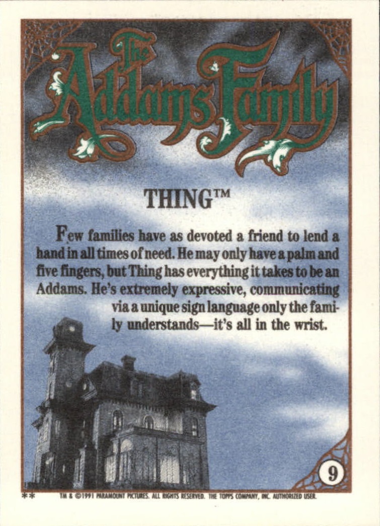 B2070- 1991 The Addams Family Cards 1-99 +Stickers -You Pick- 15+ FREE US SHIP - Picture 15 of 185