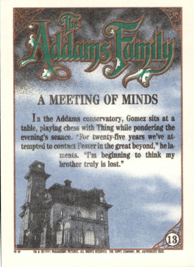 B2070- 1991 The Addams Family Cards 1-99 +Stickers -You Pick- 15+ FREE US SHIP - Picture 21 of 185