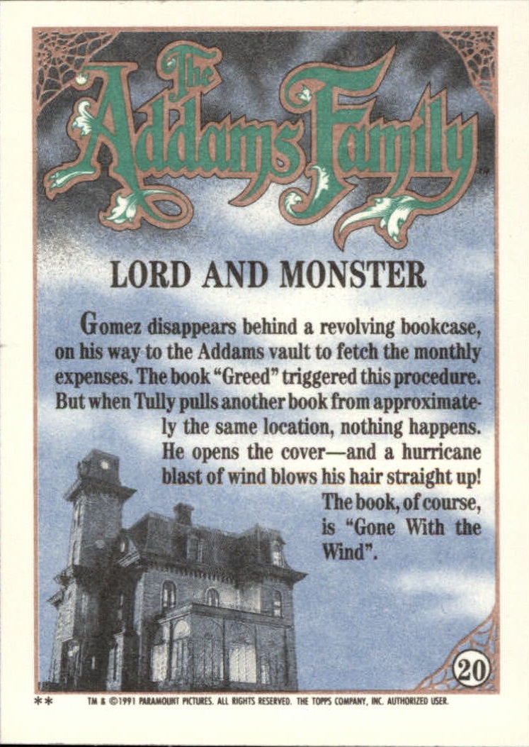 B2070- 1991 The Addams Family Cards 1-99 +Stickers -You Pick- 15+ FREE US SHIP - Picture 35 of 185