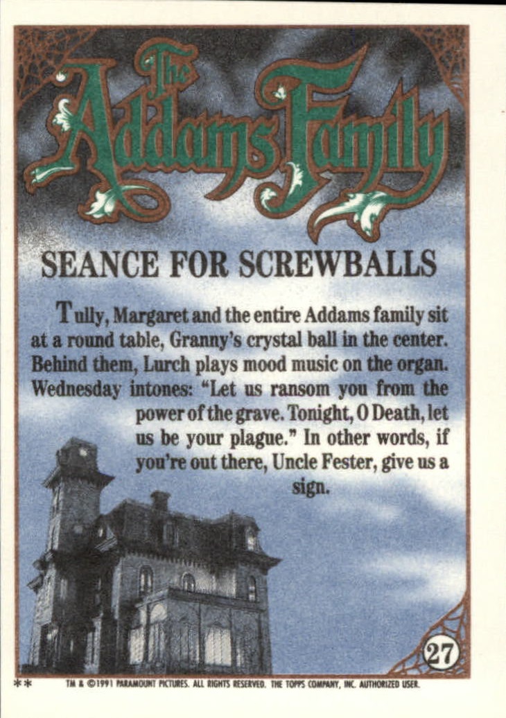 B2070- 1991 The Addams Family Cards 1-99 +Stickers -You Pick- 15+ FREE US SHIP - Picture 47 of 185
