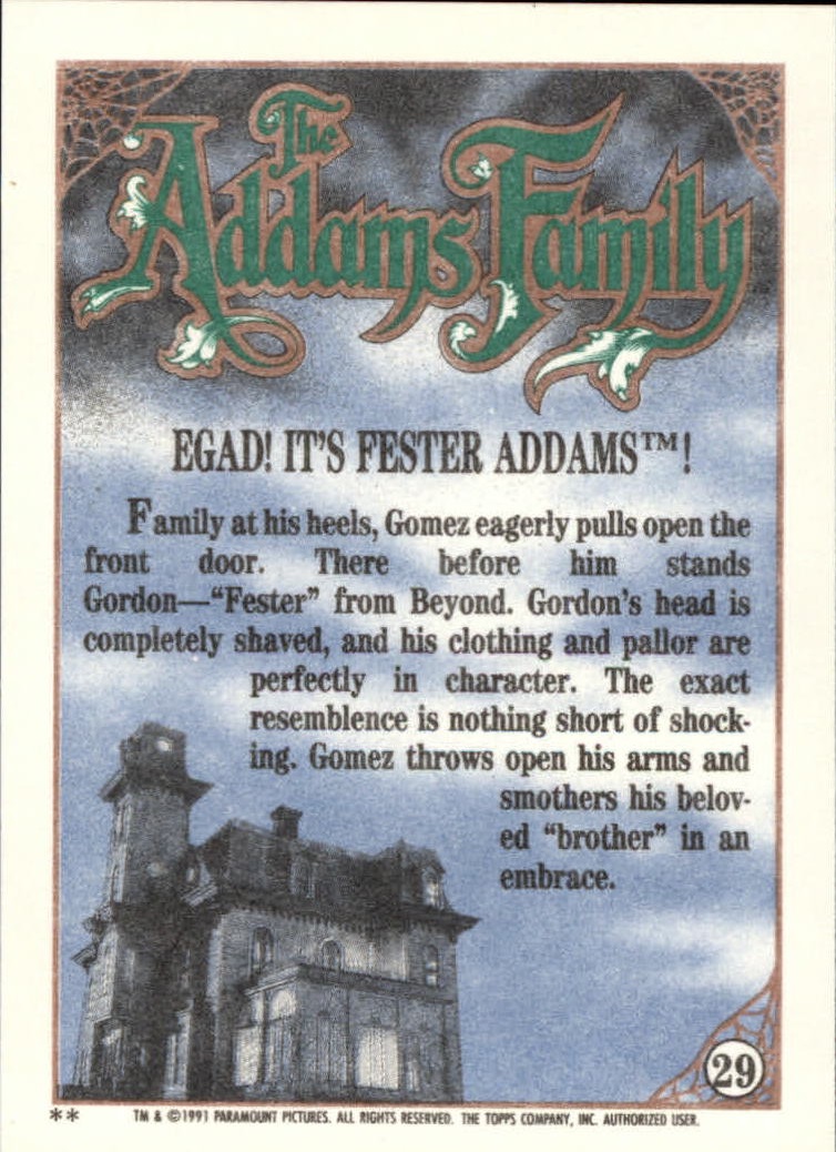 B2070- 1991 The Addams Family Cards 1-99 +Stickers -You Pick- 15+ FREE US SHIP - Picture 51 of 185