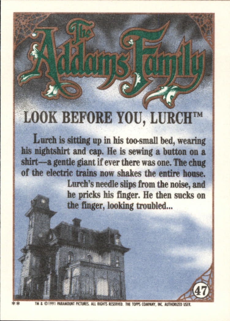 B2070- 1991 The Addams Family Cards 1-99 +Stickers -You Pick- 15+ FREE US SHIP - Picture 87 of 185