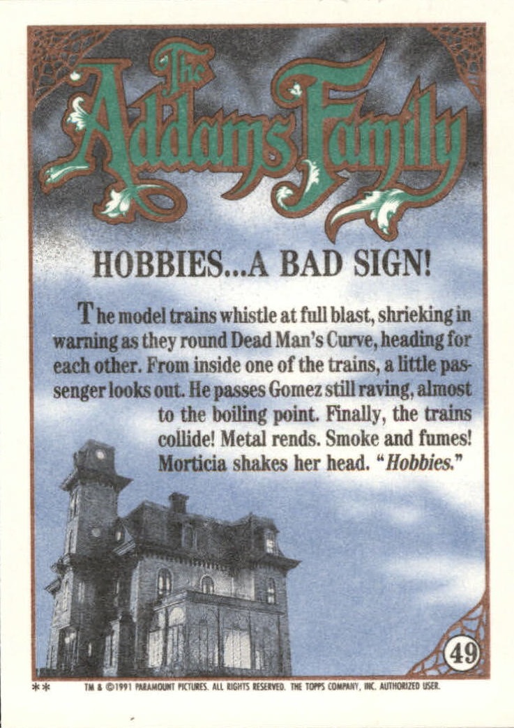 B2070- 1991 The Addams Family Cards 1-99 +Stickers -You Pick- 15+ FREE US SHIP - Picture 91 of 185