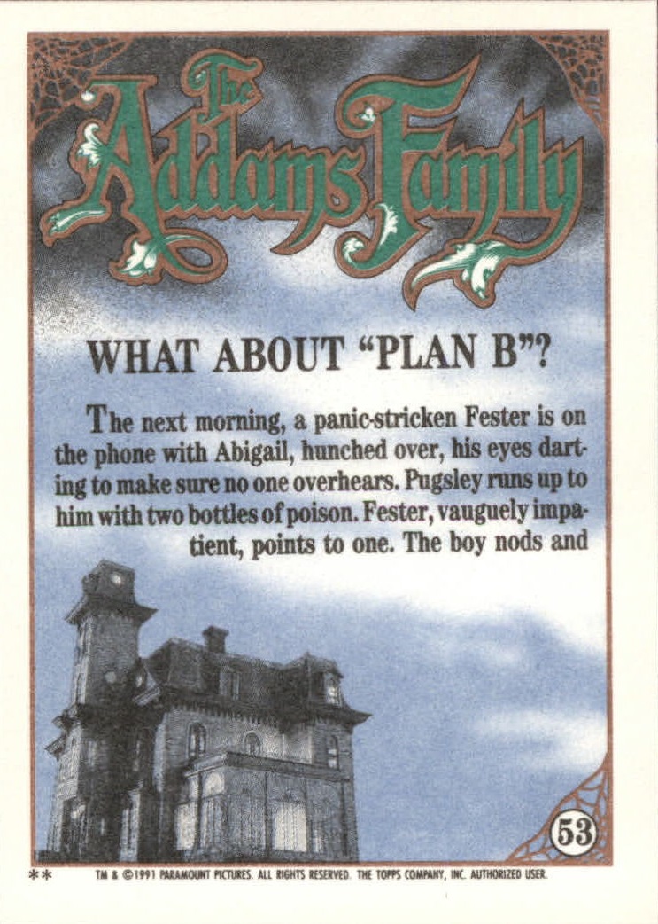 B2070- 1991 The Addams Family Cards 1-99 +Stickers -You Pick- 15+ FREE US SHIP - Picture 99 of 185
